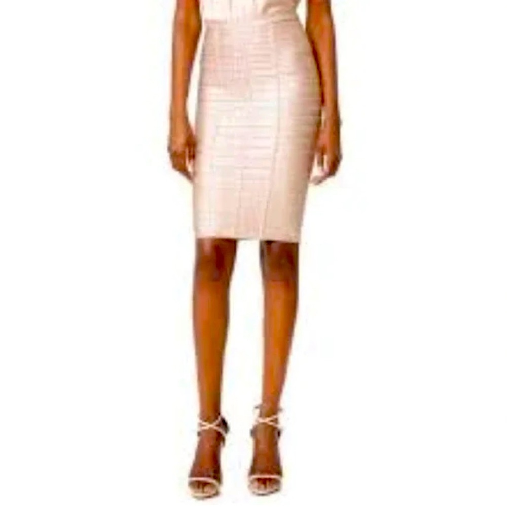 Herve Leger Rose Gold Bandage Skirt NWT!